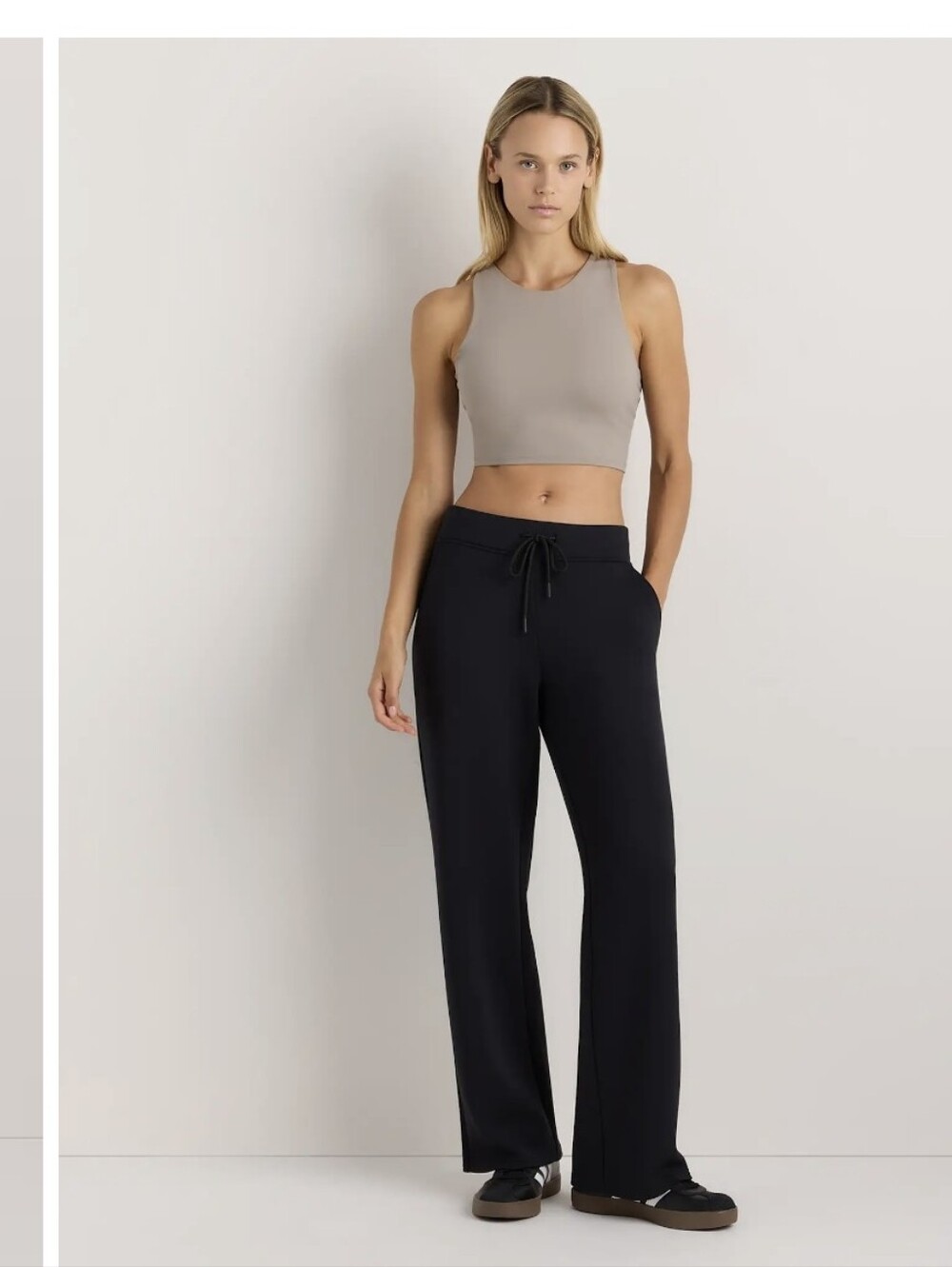 Quince Cloud Comfort Black Wide-Leg Drawstring Pants Sz.XS NWT